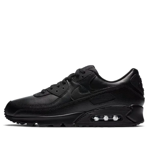 Nike Air Max 90. Leather Triple Black. SIZE 10.5 - CZ5594-001